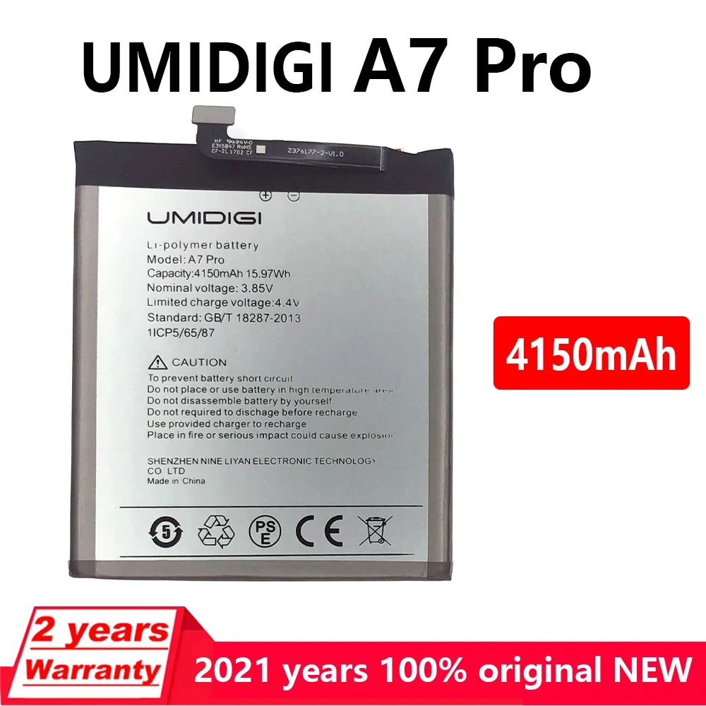 

New Genuine 4150mAh Phone Battery For UMI Umidigi A7 Pro Replacement Parts Accessory Accumulators High Quality Batteries