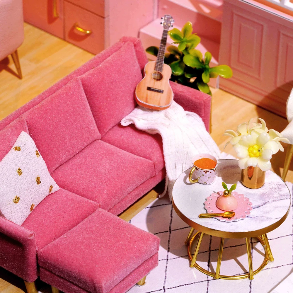 Деревянный кукольный домик ручной работы сделай сам Сборная Мебель головоломка