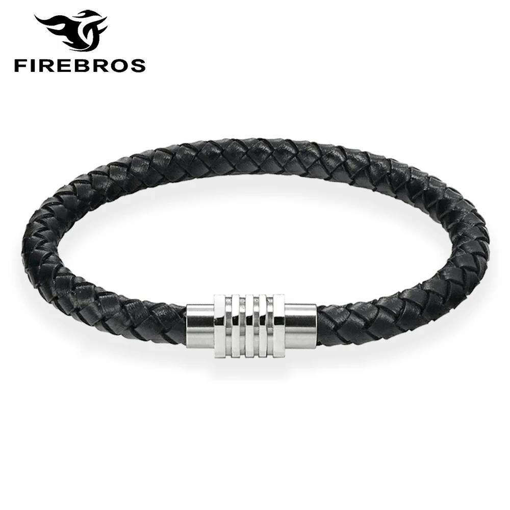 FIREBROS серебряный цвет нержавеющая сталь Магнитная застежка Простой 6 м коричневый