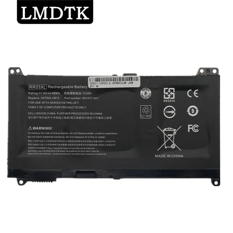 LMDTK New RR03XL Laptop Battery For Hp Probook 430 440 G4 G5 450 455 435 470 HSTNN-LB7I PB6W UB7C