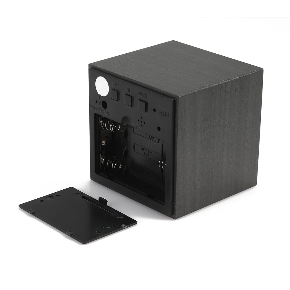 Деревянный светодиодный Будильник оригинальный настольный электронный