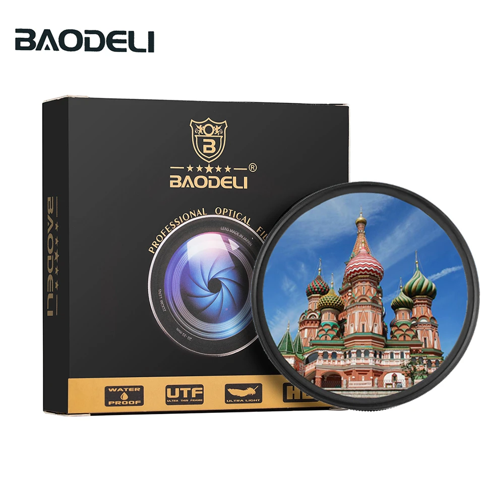 Фильтр для объектива BAODELI Cpl 37 40 5 46 49 52 55 58 62 67 72 77 82 мм камеры Dslr Canon Nikon Sony