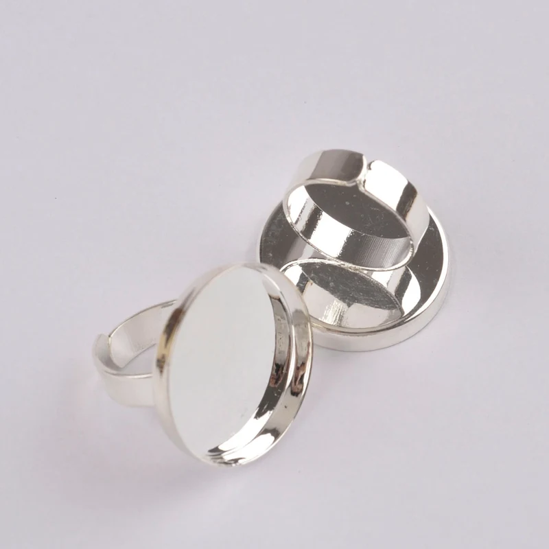 100 шт 25 мм пустое кольцо база кабошон настройки ободок фурнитура для изготовления