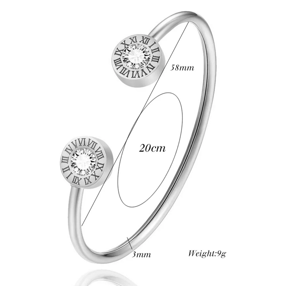 Браслеты с римскими цифрами женские брендовые Ювелирные изделия серебристые