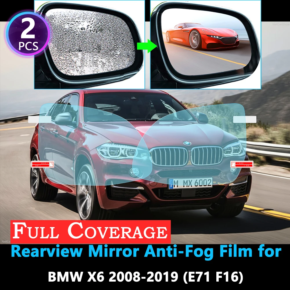 Полноэкранная Защитная пленка для BMW X6 E71 F16 2008 ~ 2019 Автомобильное зеркало заднего