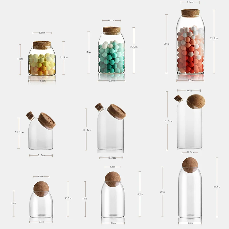 

High Borosilicate Glass Storage Bottle Creative Kitchen Foods Miscellaneous Grains Tank Container Sealed Jar With Lid Organizer