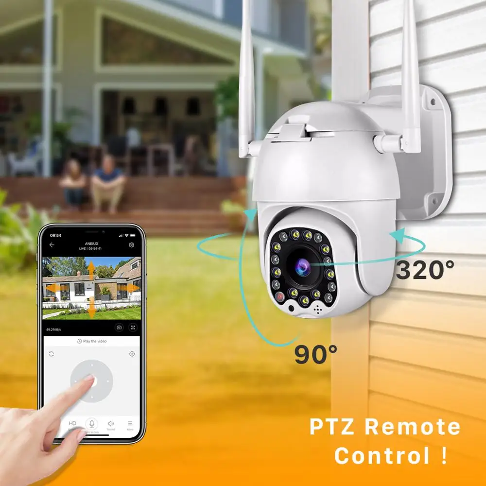 IP-камера купольная 2 Мп 1080P Wi-Fi PTZ 4-кратный зум | Безопасность и защита