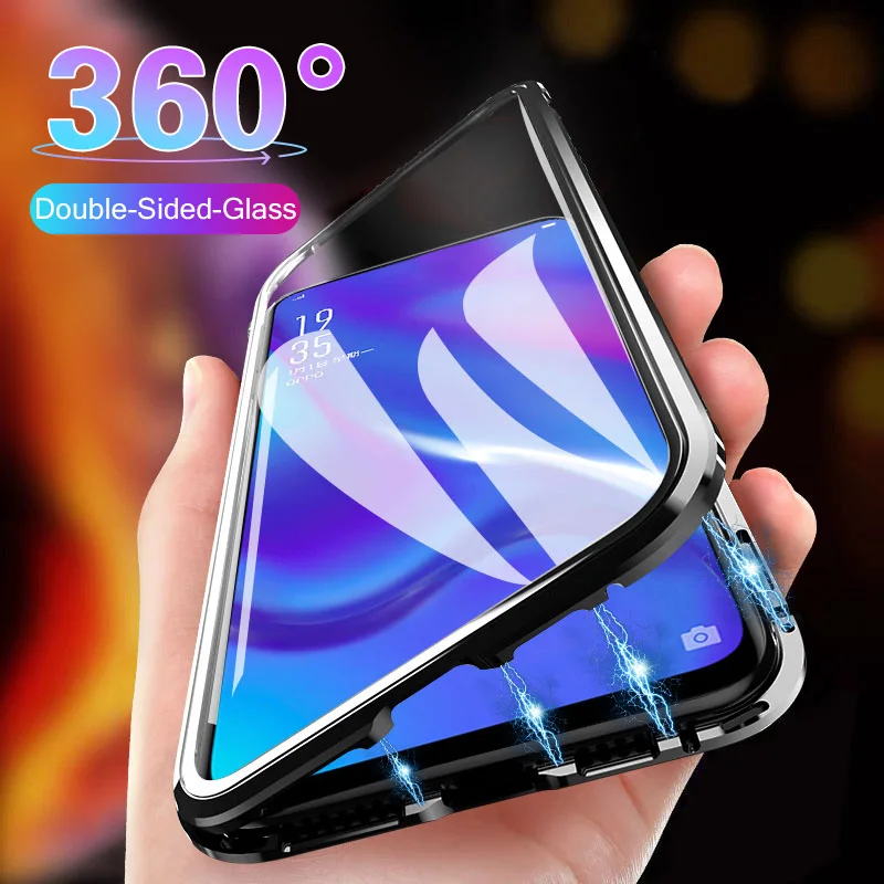 360 магнитный чехол для телефона samsung Galaxy Note 10 Pro, задняя крышка из закаленного стекла для samsung Note 10 Plus Note10 S10e S 10