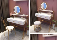nordic dressing table network red ins style modern simple small family light luxury makeup table set