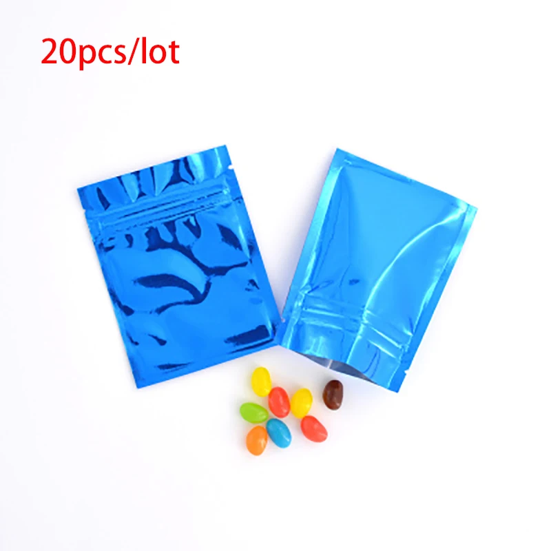 20 шт./лот красочные пакеты из майларовой алюминиевой фольги с застежкой-молнией