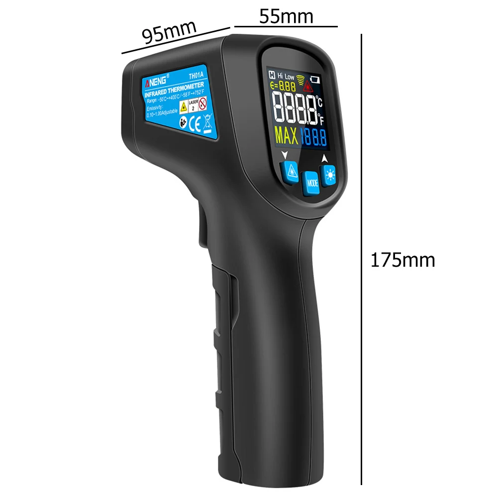 

Infrared Thermometer Non-Contact Industrial Temperature TH01A LCD Laser Meter Mother Children Portable Elements