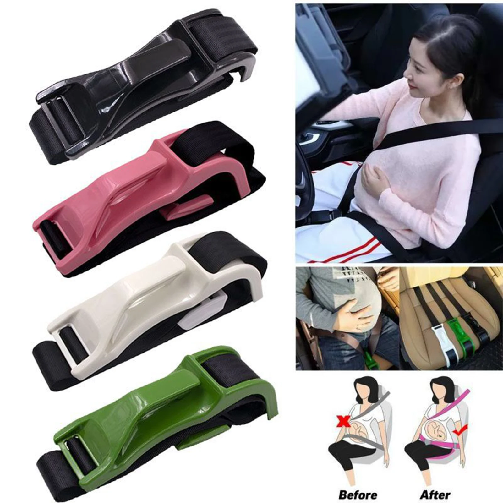 

Universal Car Seat Belt Buckle Anti-shock Comfortable And Safe Car Seat Belts For The Pregnant Easy To Install Comfortable Strap