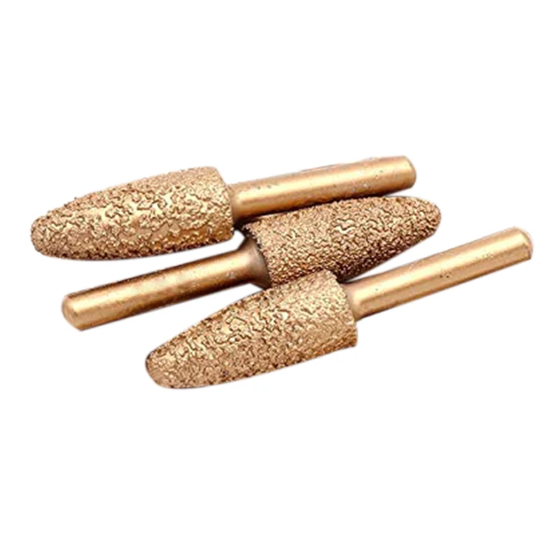 6Pcs 13Mm Tool Holder Vacuum Brazed Diamond Burr Alloy Grinding Head For Stone Jade Peeling Electric Engraving Tools | Инструменты