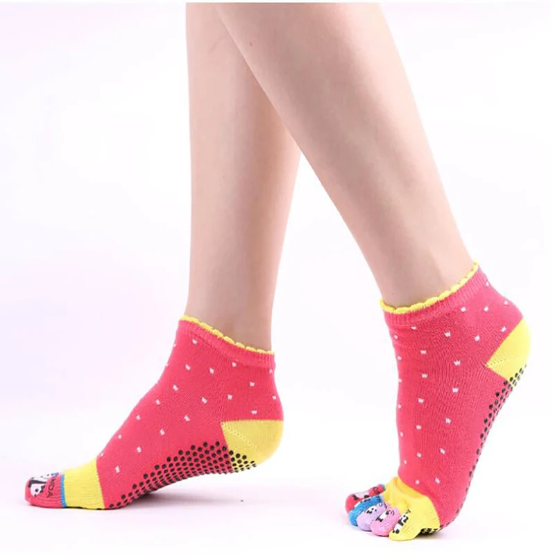 Нескользящие силиконовые нижние носки пять пальцы большой палец на ноге