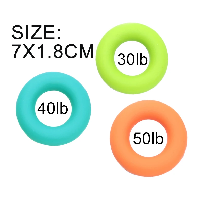 YOUGLE 3 шт. O-образная силиконовая ручка-держатель для пальцев тренировочное кольцо