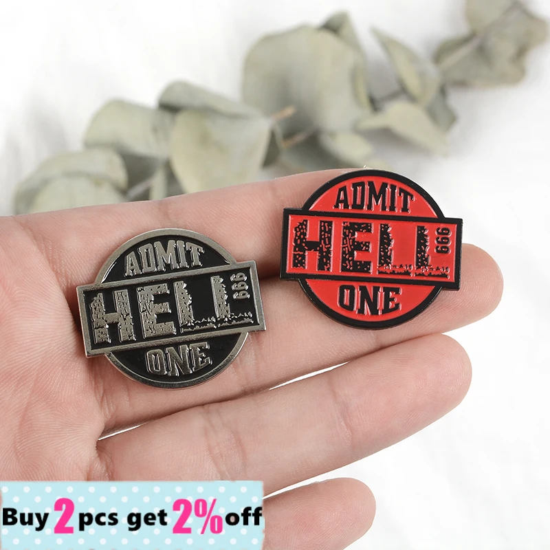 Эмалированные заколки на лацкан броши в стиле панк с изображением кинотеатра Ада