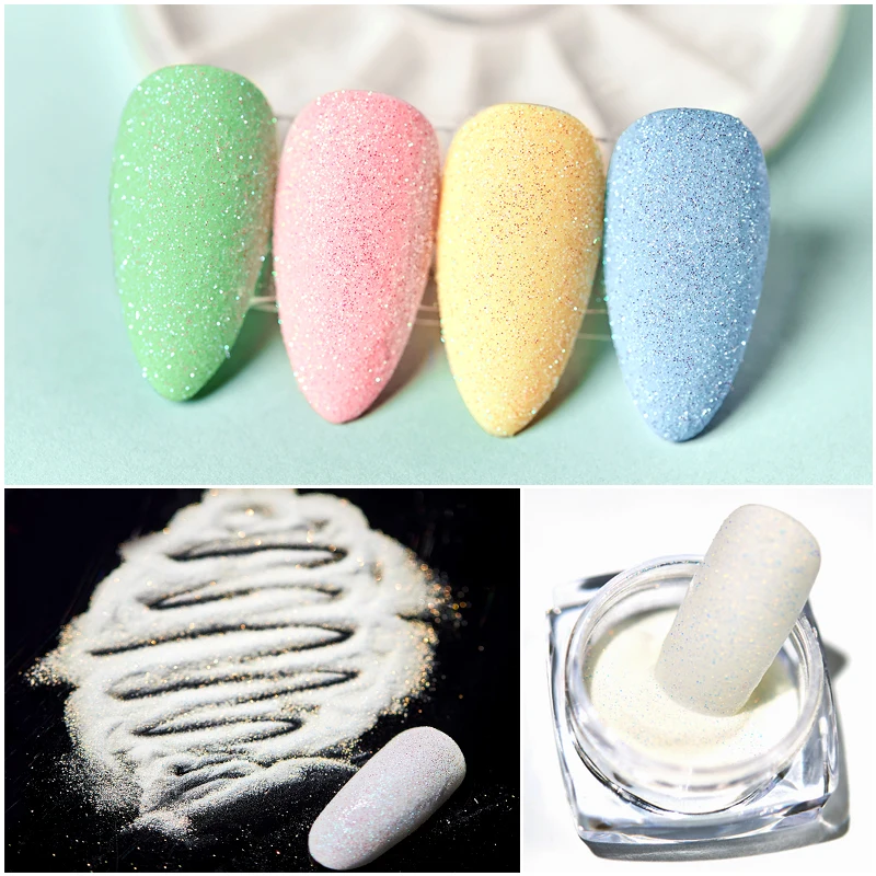 1 коробка сахарная блестящая пудра для ногтей сияющий пигмент УФ гель лака
