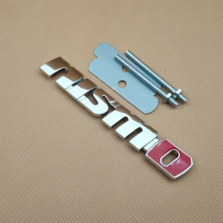 Silver With Red Металлическая, для машины передняя решетка Nismo автоэмблема аксессуары значок гриль для Nissan - Цвет: Silver With Red