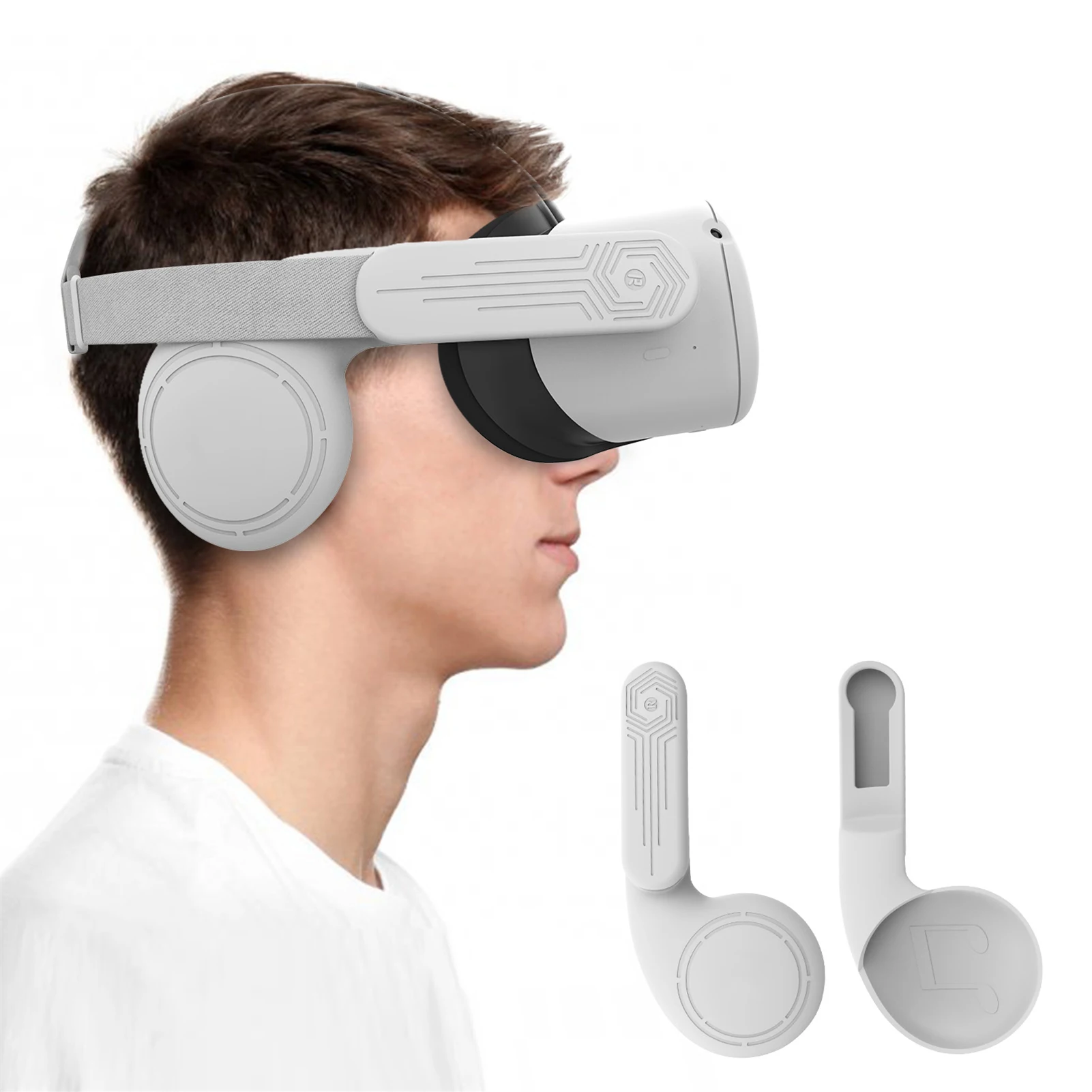 

Шумоподавляющие наушники для Oculus Quest 2 VR гарнитура удобные гибкие силиконовые наушники аксессуары для виртуальной реальности