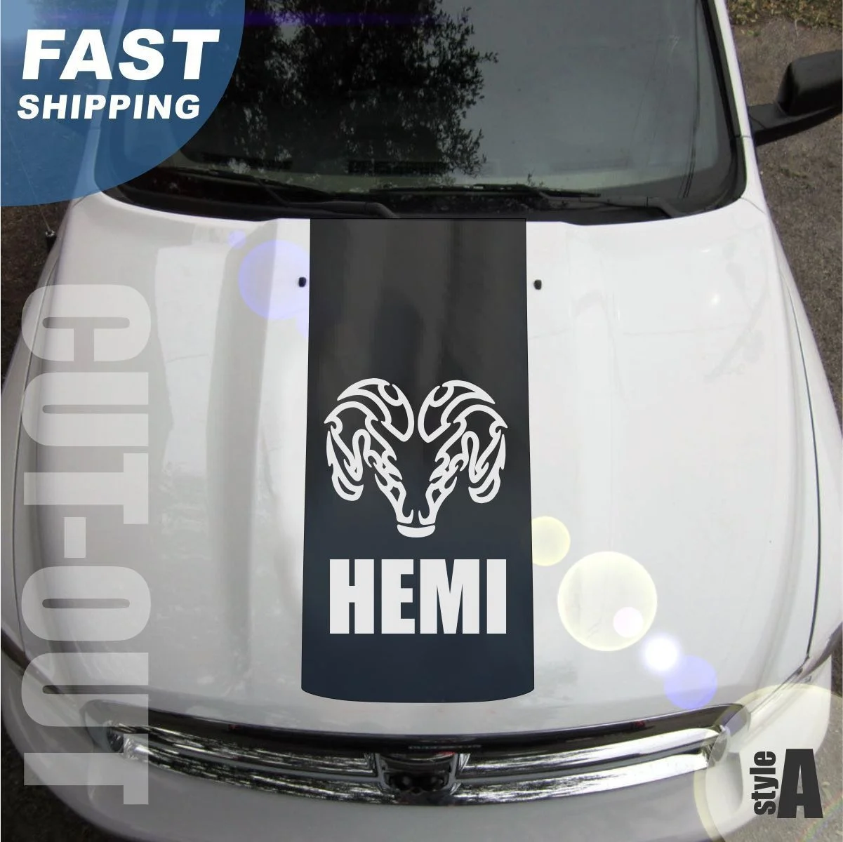 Для 1500 2500 3500 грузовика капюшон Ram головная полоса виниловая наклейка