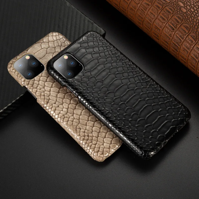 

Snake Skin PU Leather Cover for iPhone 11 pro 6 6s Plus 7 7Plus 8 8Plus X XR XS Max Phone Case Crocodile Texture Coque Fundas