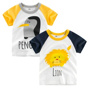 Summer childrens short sleeve cotton T-shirt fashion boys and girls cotton top baby clothing