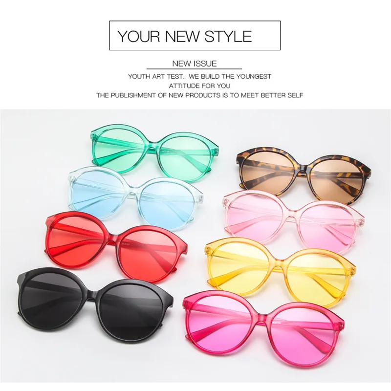 

KILIG 2019 New Fashion Cute Sexy Round Sunglasses Women 53*56mm Candy Color Luxury Brand Designer Pink Sun Glasses Eyewear UV400
