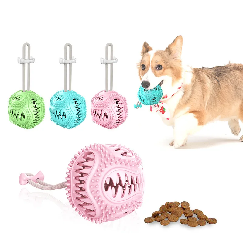 

Pet Dog TPR Toothbrush Decompression Molar Ball Resistant to Biting and Leaking Food Toy Ball Pet Supplies Chew Toys