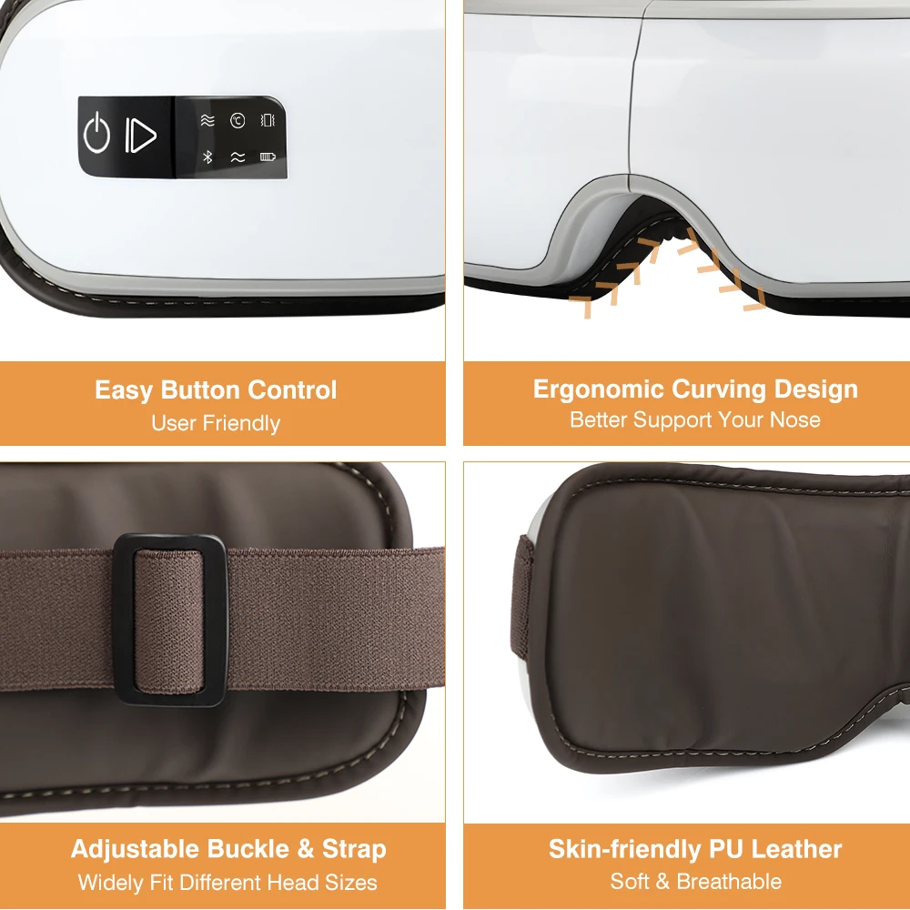 

Child Air Pressure Hot Compress Eye Massager Smart USB Rechargeable Electric Eye Massage Glasses Eyes Care Device for Kids