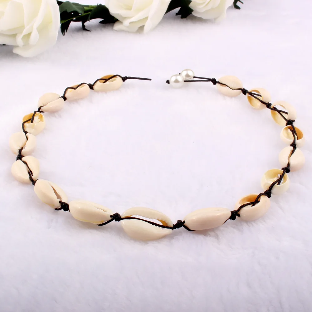 

Natural Summer Beach Shell Choker Necklace Simple Bohemian Seashell Necklace Jewelry for Women Girls Birthday Gift