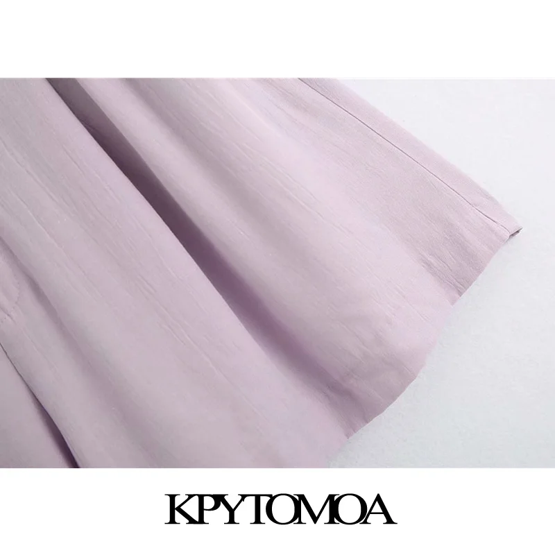 

KPYTOMOA Women 2020 Chic Fashion Loose Fitting Shorts Vintage High Elastic Waist Zipper Fly Female Short Pants Pantalones Cortos