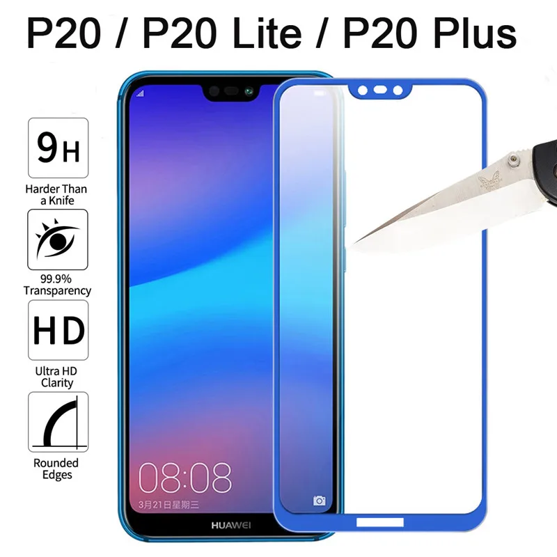Защитное стекло с полным покрытием для Huawei P20 Lite Pro Защитная пленка экрана P 20 P30