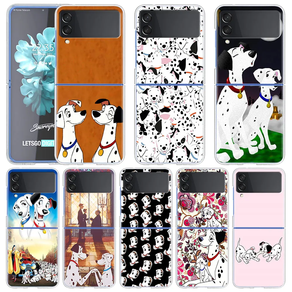 

Милый чехол 101 далматинцев для Samsung Galaxy Z Flip3 5G корпус роскошный полупрозрачный Твердый чехол ZFlip 3 PC Shell Z Flip 3 Coque