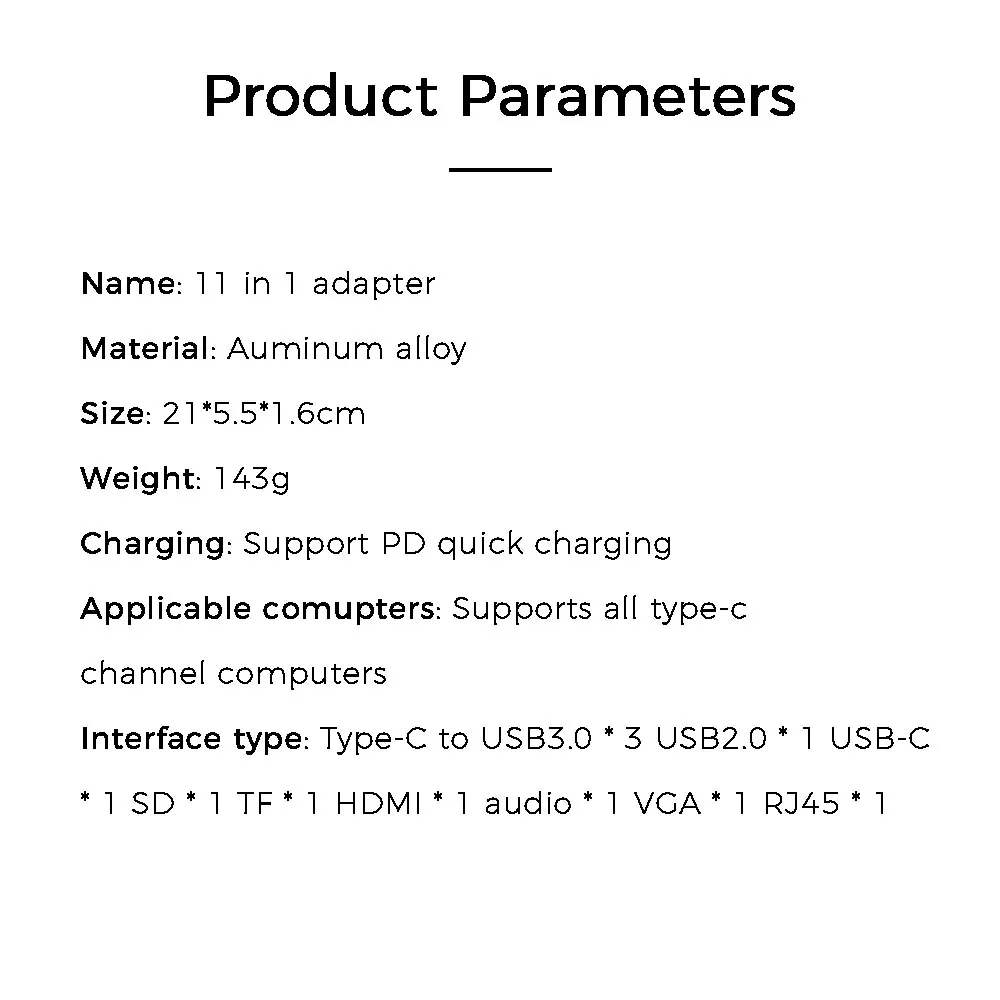 USB C док станция type c концентратор адаптер Тип к 3 0 4K HMDI RJ45 VGA PD для MacBook Pro MateBook X Dell XPS