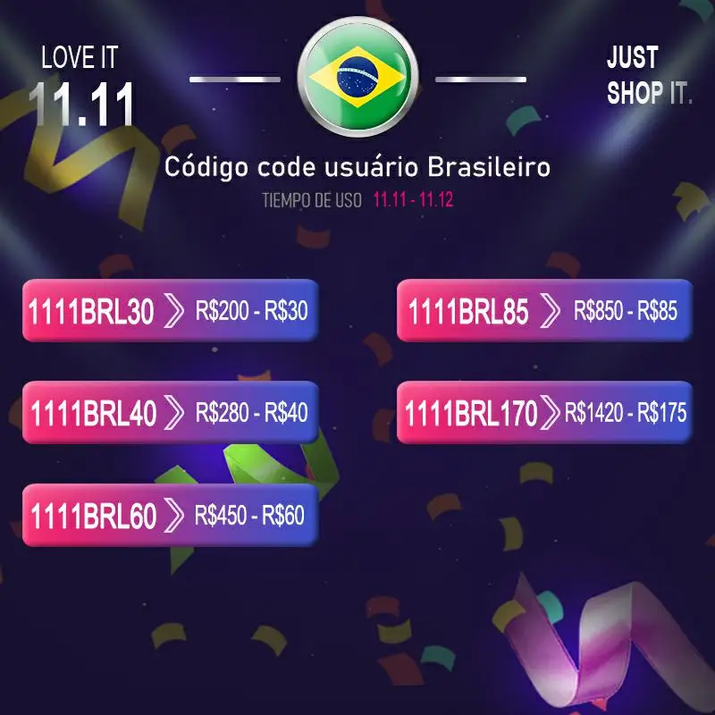 

11.11 AliExpress код платформы-Бразилия