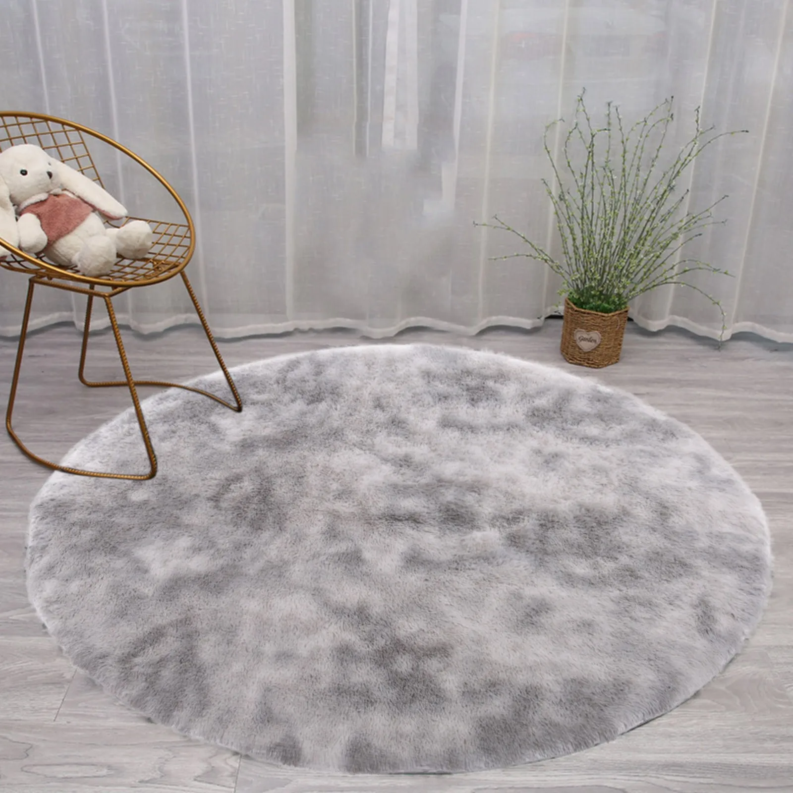 80x80 см искусственная шерсть ковры для гостиной украшение дома Круглый
