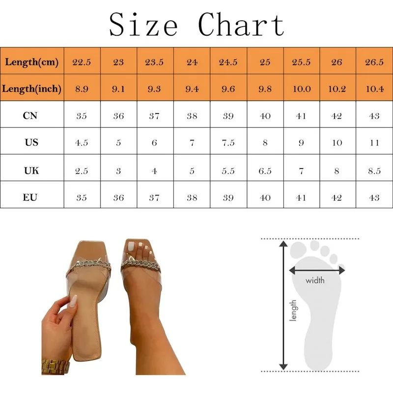 

New Women Slipper Transparent Flats Women Beach Sandals Outdoor Casual Slides Chain Slippers 2021 Fashion Women Shoes Ladies