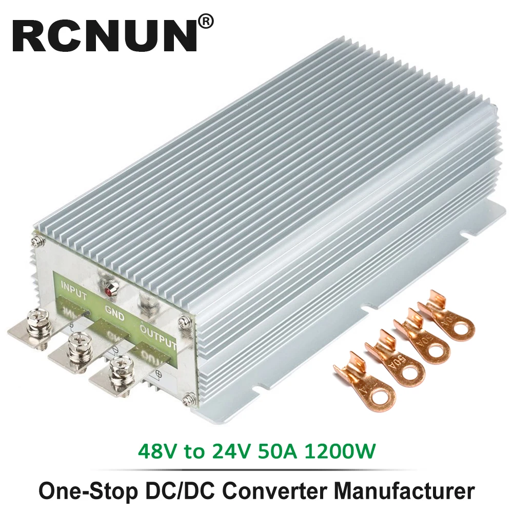 DC преобразователь 48В до 24V 50A Шаг вниз Напряжение регулятор 1200 Вт Питание CE для электромобилей