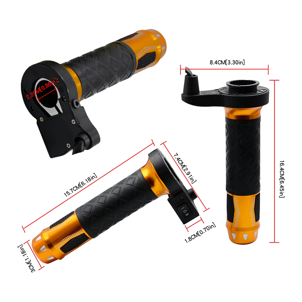 

Motorcycle Electric Handlebar Scooter 12V Modified Aluminum Alloy Heating and Temperature Adjustment Motorcycle Grips Accessory