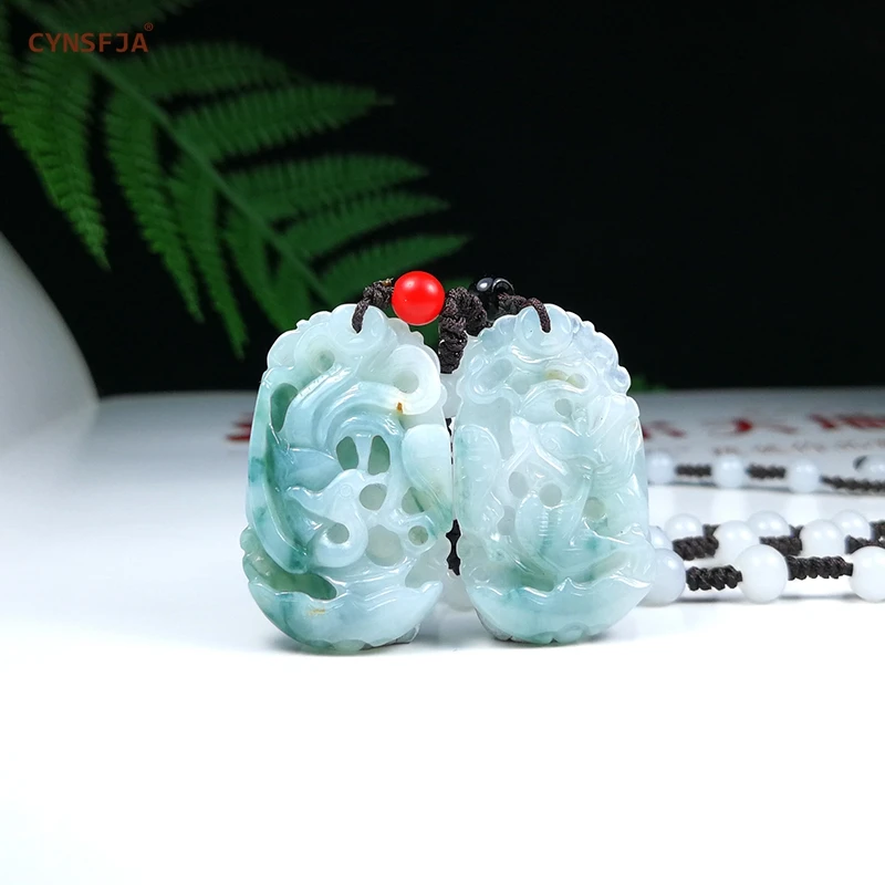 Серсфья редкая настоящая сертифицированная бирманский жадеит амулет драконьего