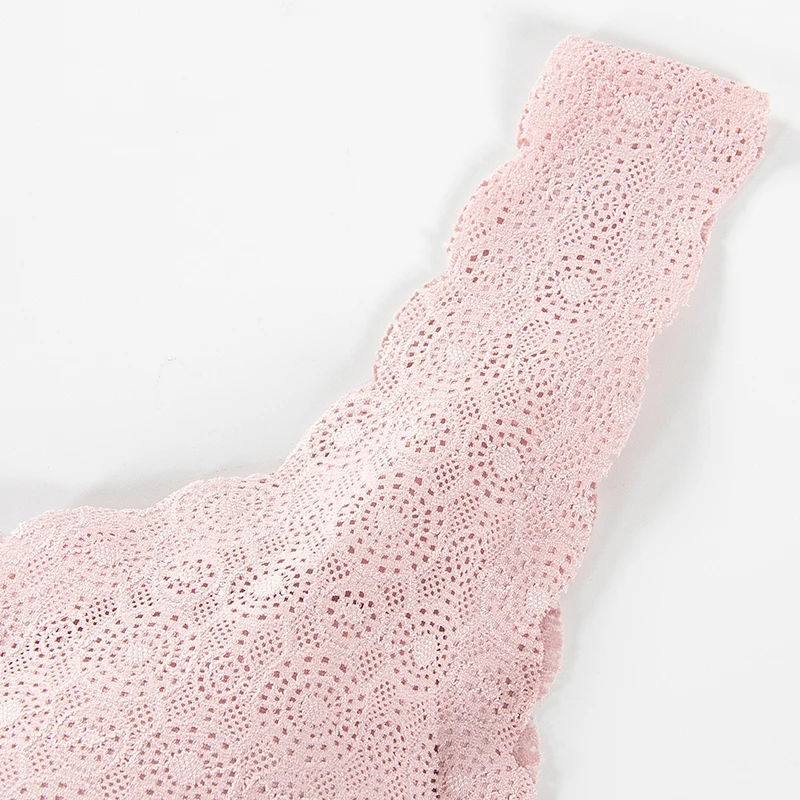 

Sexy Ladies Seamless Bra One Piece Lace Fabric Breathable Underwear Without Steel Ring Wireless Thin Bralette Bras For Women
