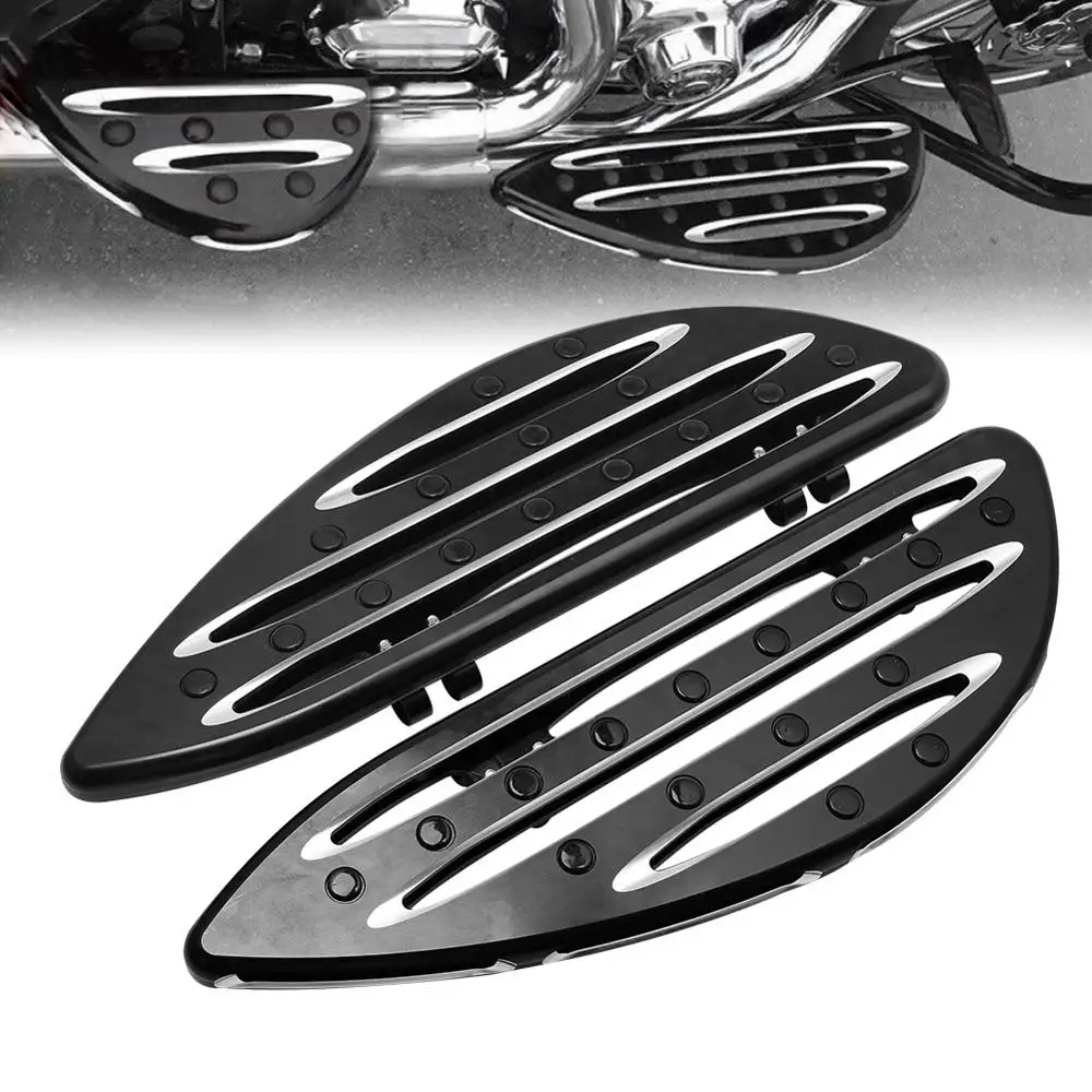 Черный водительский пол подножки для Harley Touring Softail Street Road Glide Fat Boy Dyna King Electra