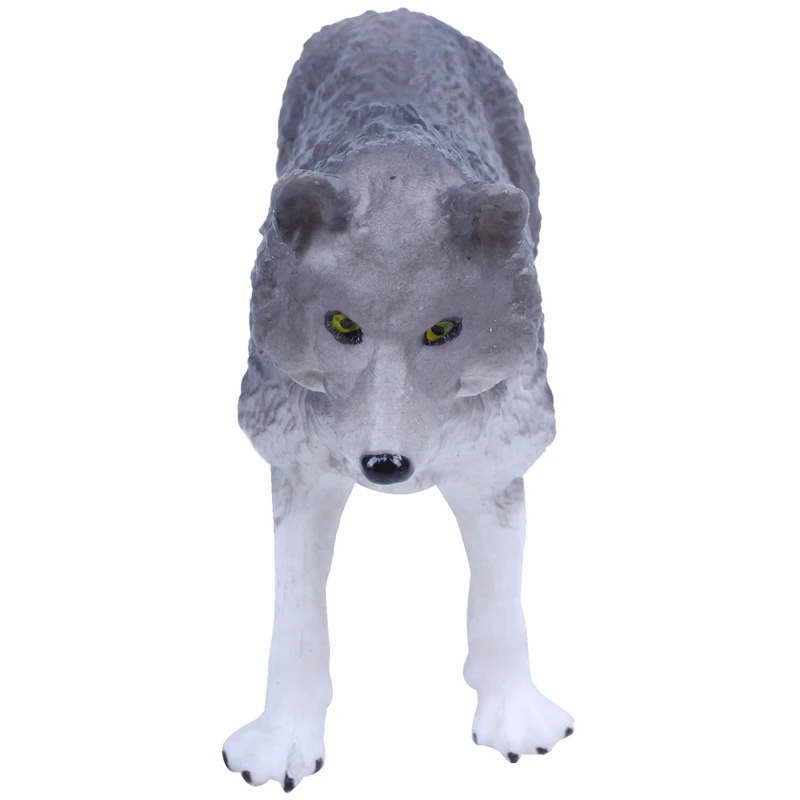 

2x Simulation Animal Model Action Figures Children Educational Toy Play Fun Collectibles Wolf