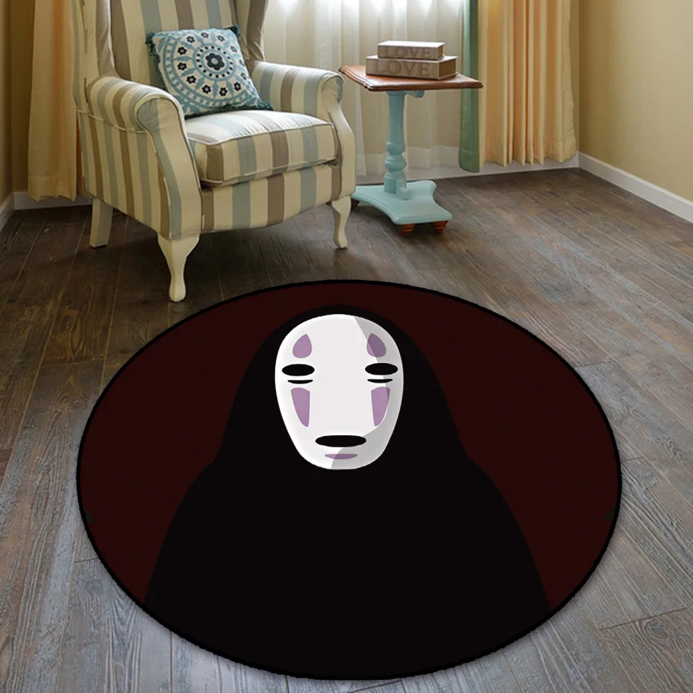 Синий Тоторо круглый ковер My Neighbor Cat Moon Tree напольный коврик для дома гостиницы