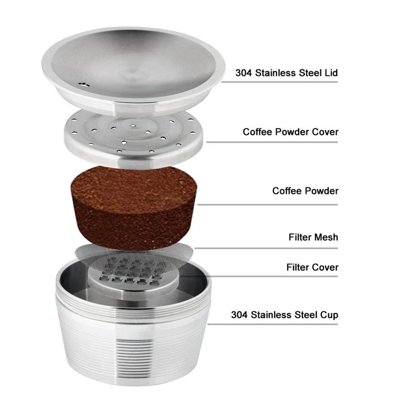 2Pcs Reusable Coffee Capsule Filter Baskets Refillable Dripper for Nestle Machines Kitchen Accessories |