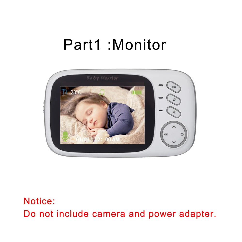 Аксессуары: беспроводной цветной видеоняня 3 2 дюйма адаптер питания подставка