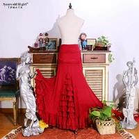 flamengo spain rayon bagged hip double side ruffled triangle lotus leaf skirt ess50