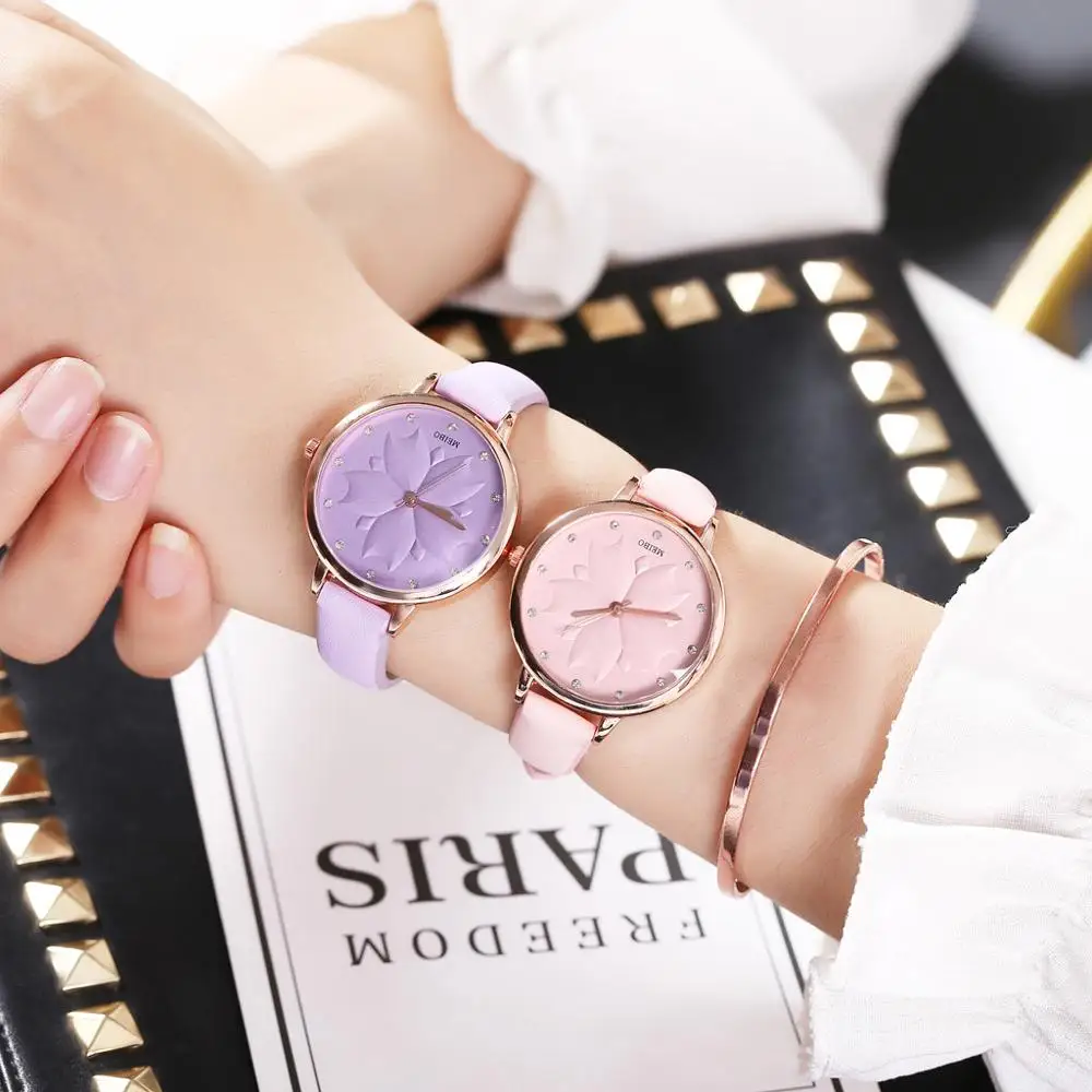 Minimalist Korean Simple Women Watches Leather Band Bracelet Round Ladies Dress Clock New Famle Saat relogio feminino Times XB40 | Наручные