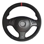 Черная замша маркер чехол рулевого колеса автомобиля для BMW M Sport 3 серии E46 330i 330Ci 5 серии E39 540i 525i 530i M3 M5 2000-2006