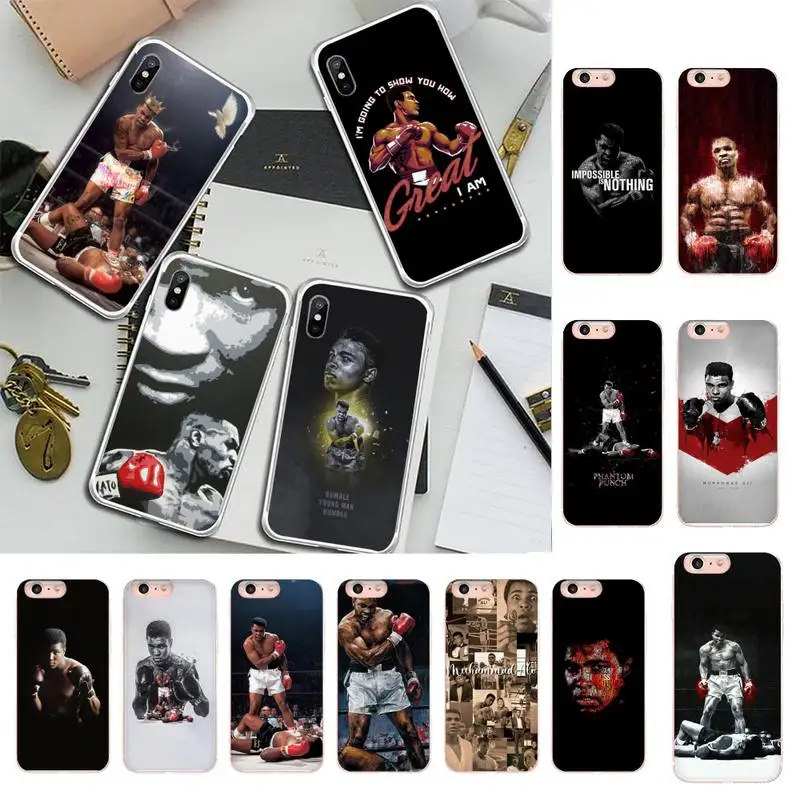 

Muhammad Ali boxing champion Phone Case For iPhone X XS MAX 6 6s 7 7plus 8 8 Plus 5 5S se 2020 11 12pro max xr Funda cases